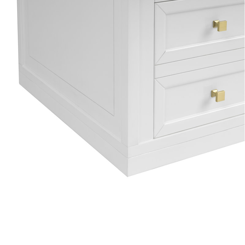 Chicago 60'' W Double Vanity, Eternal Jasmine Pearl, Glossy White