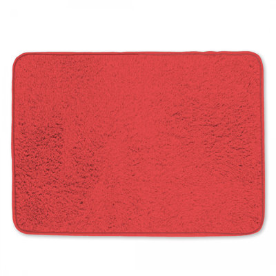 Solid Red Background Bath Mat
