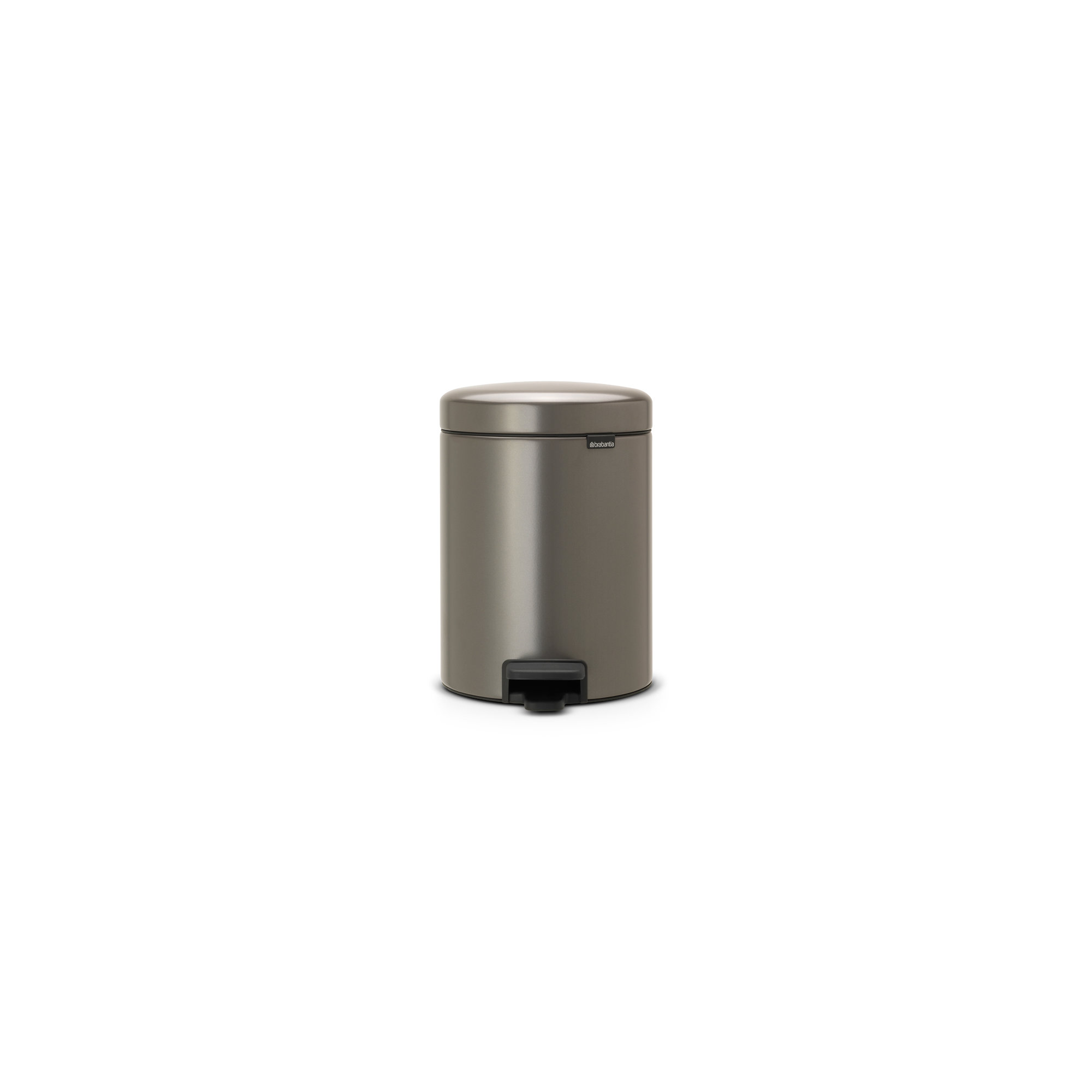 Brabantia NewIcon Step On Trash Can, 1.3 Gallon (5 Liter), Platinum