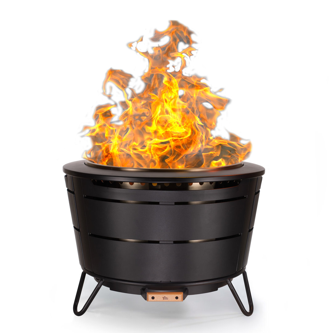 TIKI Brand 27.5 Inch Reunion Fire Pit Metal Black TIKI Brand