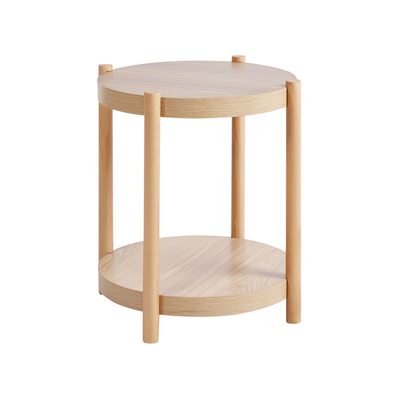CONNELL Wood-like Light Brown Side Table 