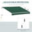 Retractable Awning Patio Awnings Sun Shade Shelter With Manual Crank Handle, 280G/M² UV & Water-Resistant Fabric And Aluminum Frame For Deck, Balcony, Yard-114653815
