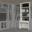 Bureau de bibliothèque avec huche Nicoletti
