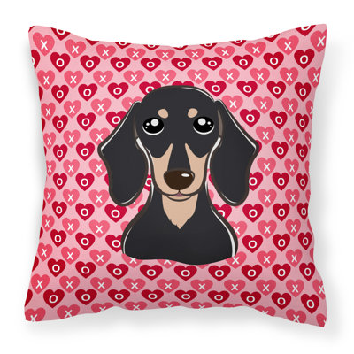 Coussin décoratif intérieur/extérieur schnauzer hearts