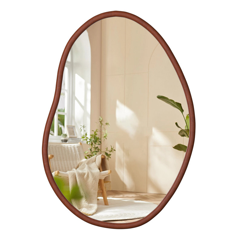 Asymmetrical Mirror, Irregular Finleyville Decorative For Bedroom Living Room Entryway Hall, 43.5" x 29.5"