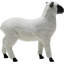 White Happy Sheep Wool Figurine
