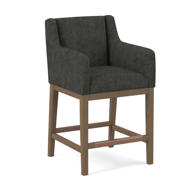 Upholstered Stool, 61630-74, Weathered Gray