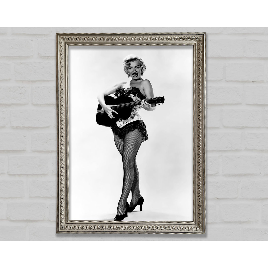 Marilyn Monroe, Gitarre spielend - Druck