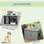 Enceinte de litière moderne avec cloison réglable, armoire de rangement cachée pour salle de bain pour chat, armoire de hall d'entrée