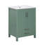 Ensemble de meuble-lavabo 48 po avec lavabo en céramique, meuble Storae autoportant moderne avec poignées, portes à fermeture douce