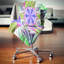 Extraordinaire art fractal vert clair - coussin abstrait imprimé-30628969-30628972