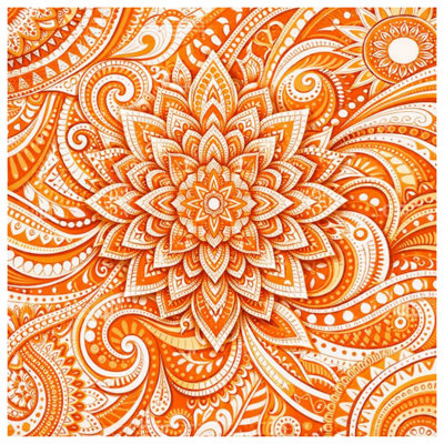 Orange Paisley Mandala Comforter