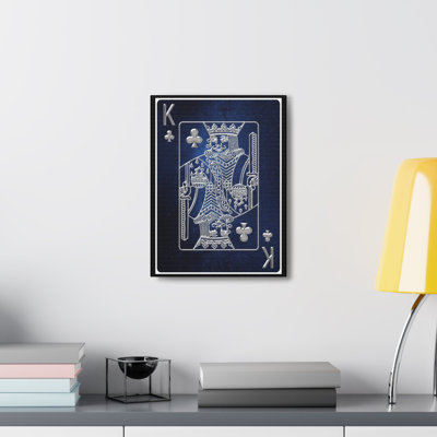 King Of Clubs Space Background Playing Card Canvas Wall Art