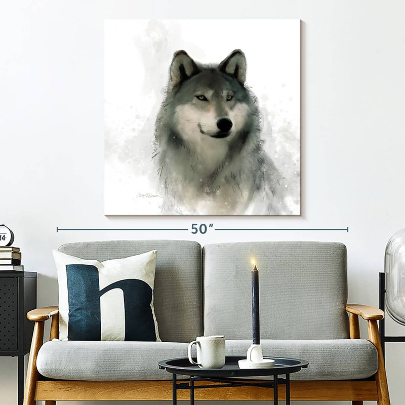 Crowle Rainsoft Wolf, 33" H x 33" W