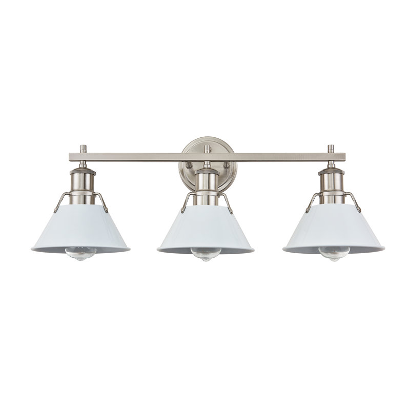 3-Light 27 inch Bathroom Vanity Light, White