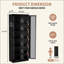 Metal Kitchen Pantry Cabinet - 72" Tall Storage with 5 Adjustable Shelves, Freestanding Cabinet for Kitchen/Pantry/Bathroom