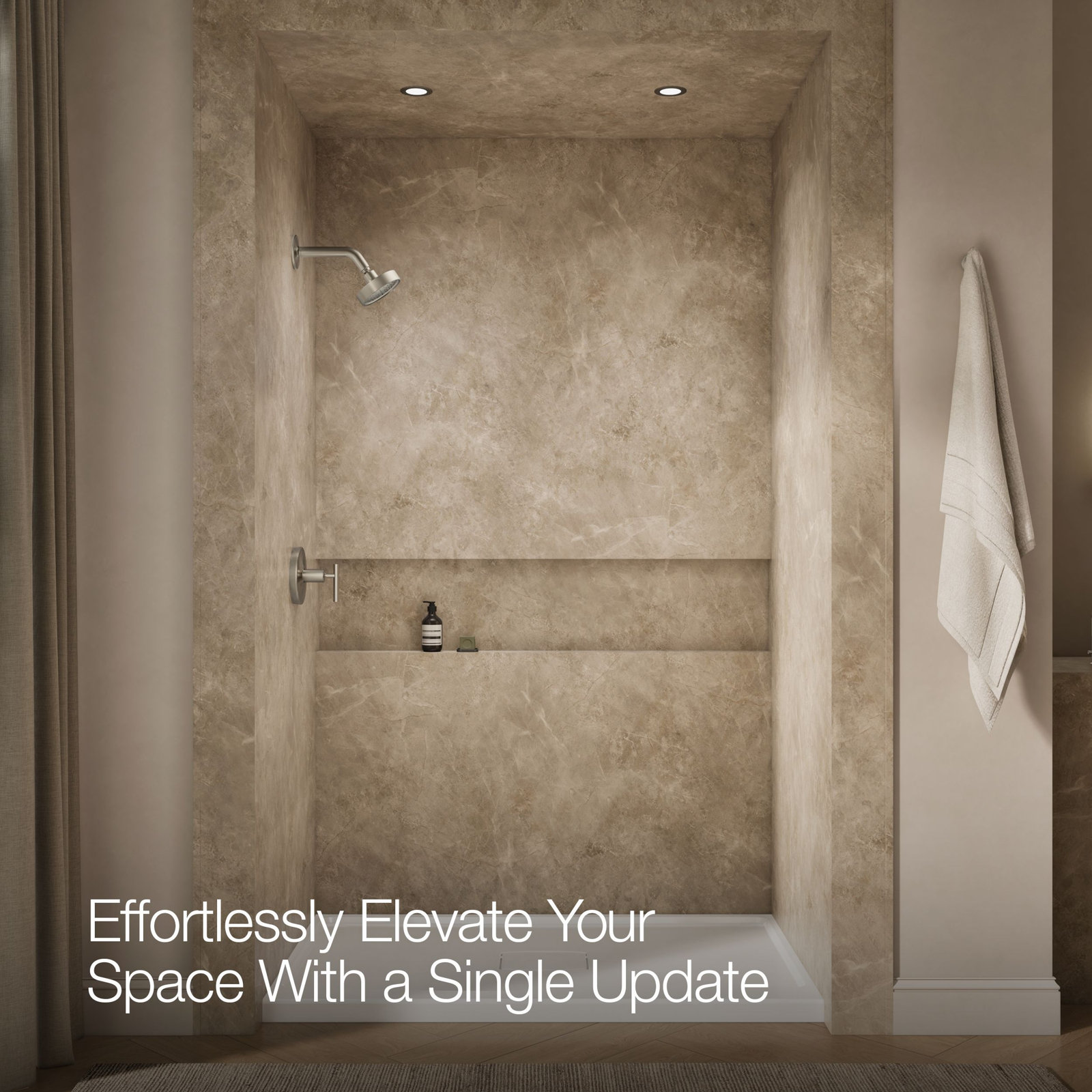 Purist Shower Trim, Vibrant Brushed Nickel, Lever Handle