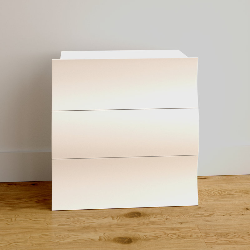 Hillview 516.13 cm W Chest of 3 Drawers, White