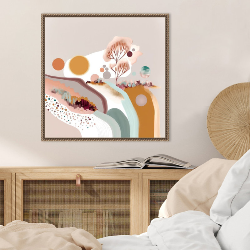 «Happy Light Hills» par Bella Eve, reproduction d'art sur toile encadrée, H 22 po x l 22 po