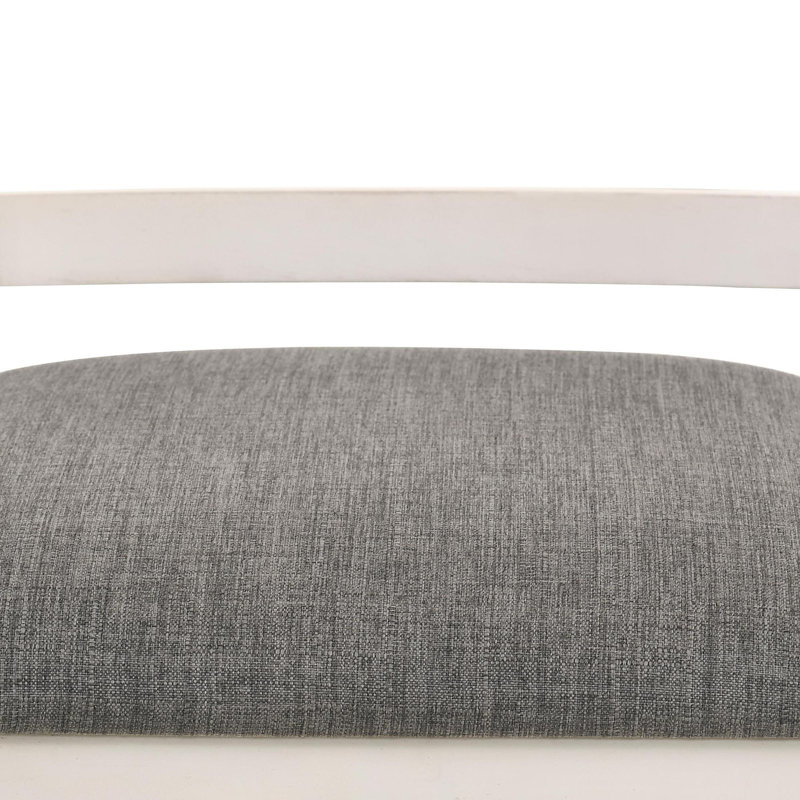 Chaise de salle à manger à hauteur de comptoir 2 pièces, Gris / Blanc