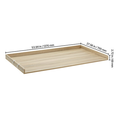 Washer Dryer Countertop, Laundry Wood Shelf Topper with Edge, 54" Width x 27" Depth Cover Guard Organizer for Washer and Dryer Laundry Hamper Counter Storage Organization