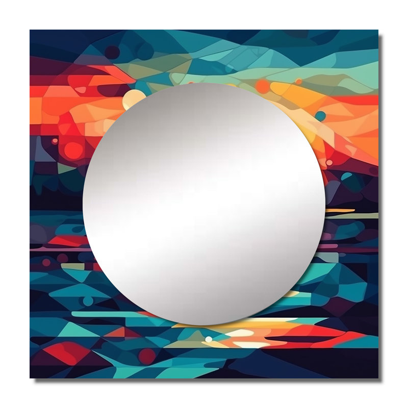 Meahan - Miroir mural carré de plage pour chambre à coucher, 29 po x 29 po
