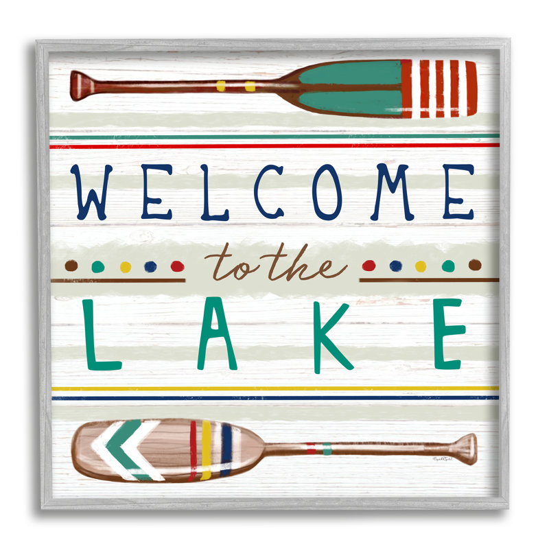 «Welcome To Lake», art mural texturé giclée par Elizabeth Tyndall_aq-509, H 24 po x l 24 po x P 1,5 po