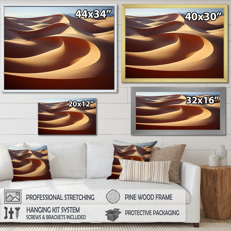 Desert Sand Bliss II sur toile, Toile tendue, H 12 po x l 20 po
