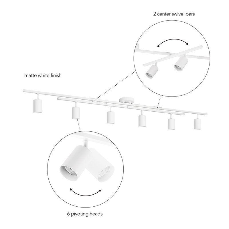 64.25 in. 6 -Light Track Kit with and
