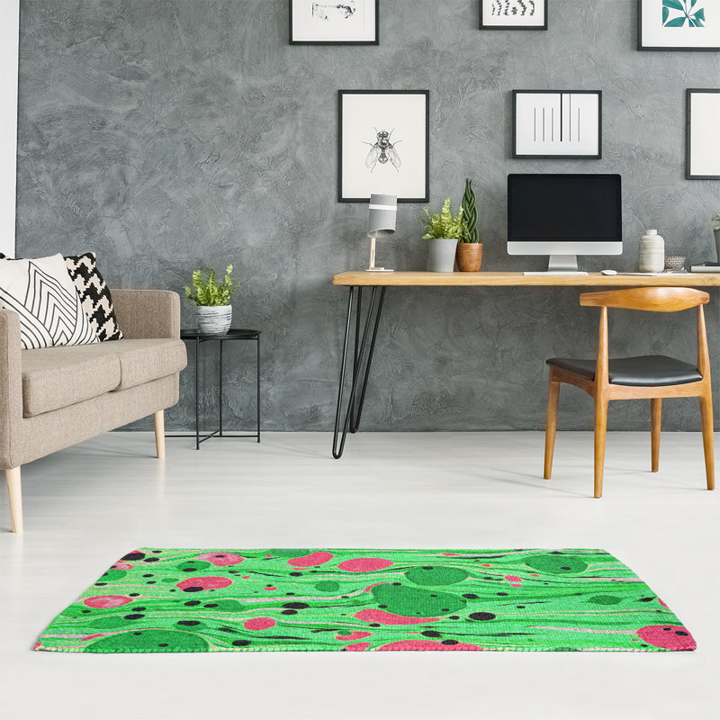 Tapis de zone en poly peinture tourbillons, Rectangle 3 pi x 5 pi