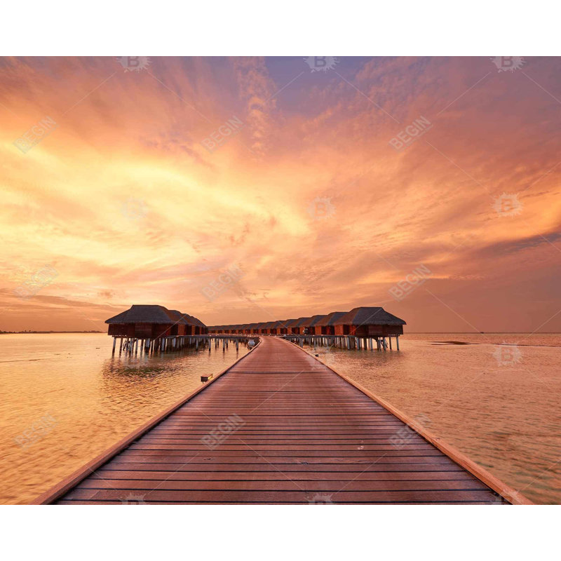 Sea Villas Print On Canvas