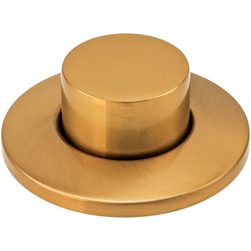 Sink Top Waste Disposal Air Switch and Dual Outlet Control Box, Raised Button, Brushed Bronze