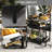 Outdoor Serving Cart, 2 With Stainless Steel Top, Paper Towel & Plate Holder, Black Patio Top 2 , Garbage Bag