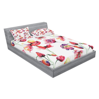 Microfiber Floral Sheet Set