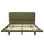 Structure de lit flottante avec lumière DEL, lit plateforme en cuir PU moderne, aucun sommier requis, assembler -1386624225-1386624227