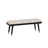 Conlan Upholstered Black and Cream Bench