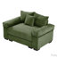Très grand fauteuil 54,5 po en velours côtelé Cloud Cloud avec coussins décoratifs, facile à assembler-116743862