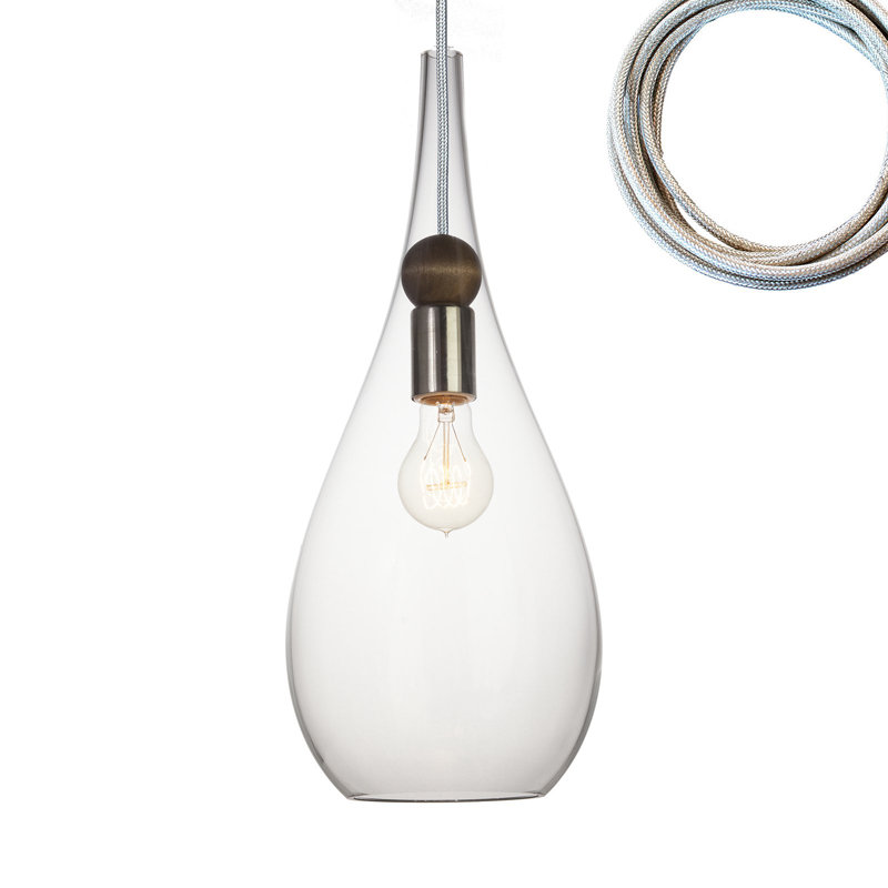 Earth 1 - Light Pendant, Clear, Brushed Nickel, No