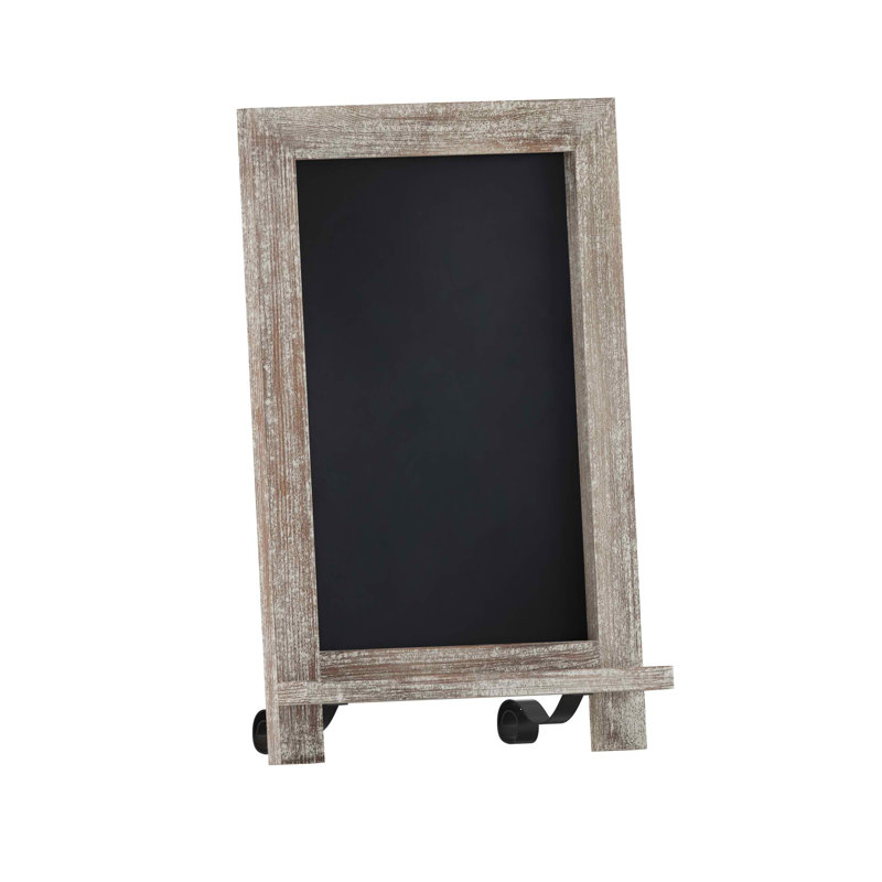 Tableau noir magnétique sur pied ou mural Millworks, Brun patiné, 9,5 po x 14 po