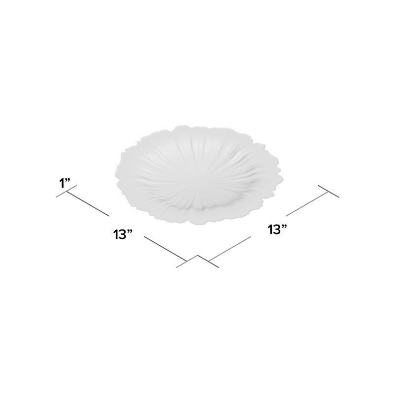 Reef Pink Glass Charger Plate 13"D, Pink