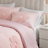 3-Piece Full/Queen Floral Reversible Tufted Chenille Duvet Cover Set,Pink
