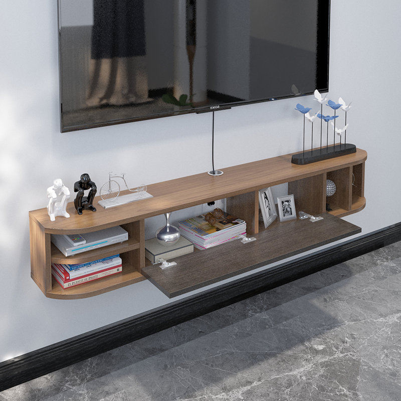 Illiyana Floating TV Stand for TVs, Walnut, 47.24'' W X 9.29'' D X 8.94'' H