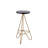 Trinity Modern 30" Round Black & Gold Metal Backless Bar Stool with Hairpin Legs and Integrated Footrest for Kitchen Island & Home Bar-1781178123