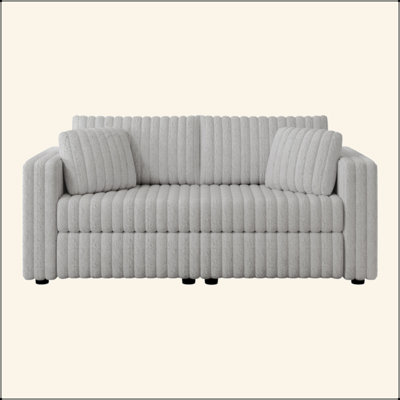 Canapé modulaire 75,6 po pour 2 personnes - très confortable avec un design distinctif. Parfait pour la chambre à coucher et le salon. Gris clair. Choix de meubles modernes et moelleux.