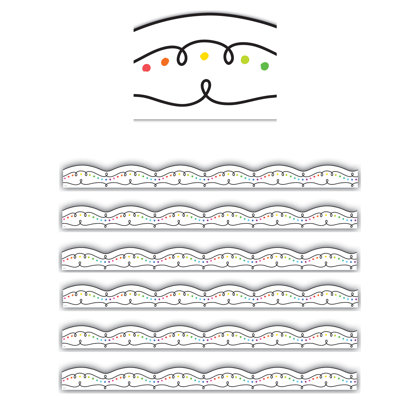 Squiggles Dots Die-Cut Border Trim