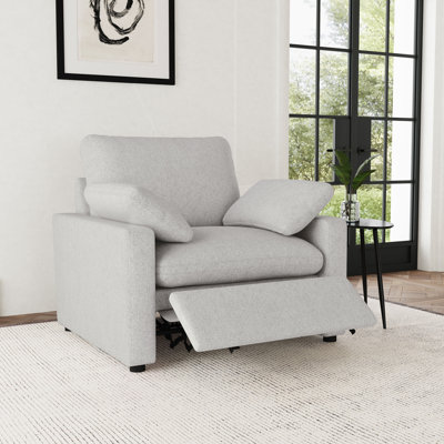 Fauteuil inclinable électrique gris rembourré Helsel