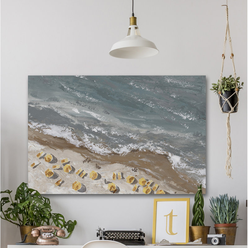Curvy Coastline - Single Picture Frame Painting on Canvas, 101cm H x 152cm W x 3.81cm D