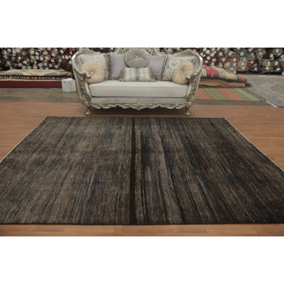 Tapis oriental moderne à teinture végétale 8 x 10