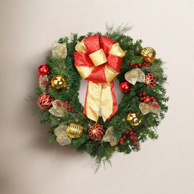 24'' Lighted Wreath