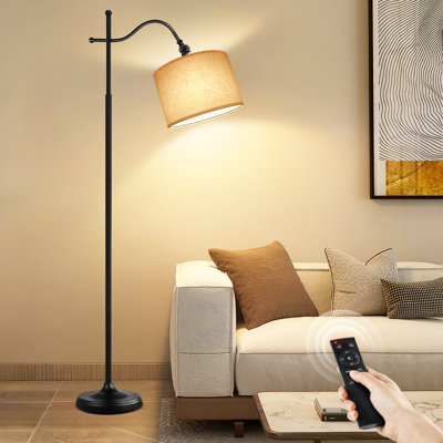 Mildreth 67'' Dimmable Arched/Arc Floor Lamp with Remote Control